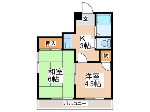 メゾンアラキBの物件間取画像